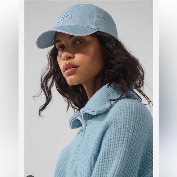 ALO Yoga Accessories - Alo Blue Washed Off-Duty Cap Denim